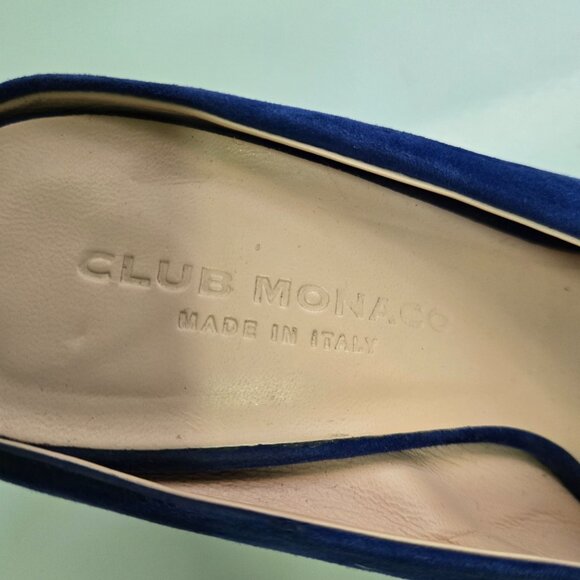 Club Monaco Roquetta Pump Mule Royal Blue Suede Size 39/8.5 - Picture 7 of 8